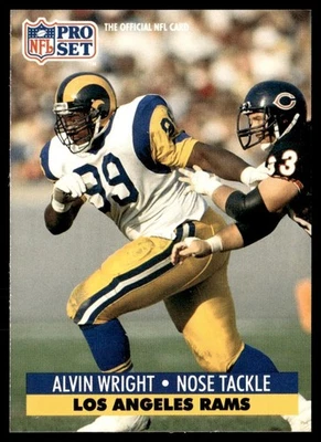1991 Pro Set Alvin Wright Los Angeles Rams #206 - Image 1 of 2
