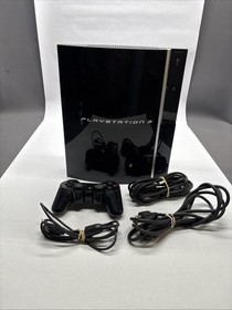 Sony PlayStation 3 Fat PS3 80GB Black Console Gaming System CECHL01