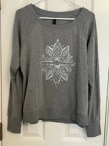 Felpa yoga Gaiam grigia manica lunga donna taglia L - Foto 1 di 9