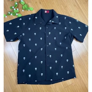 Skull button up Shirt mens M - Picture 1 of 3