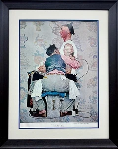 Impresión artística firmada a mano de Norman Rockwell "El artista del tatuaje" (solo piel profunda) - Imagen 1 de 5