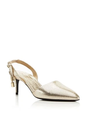 OSCAR DE LA RENTA Mujer Oro Cora Puntera Gatito Tacón Sin Cordones Cuero Cordones 37 Foto 1 de 4