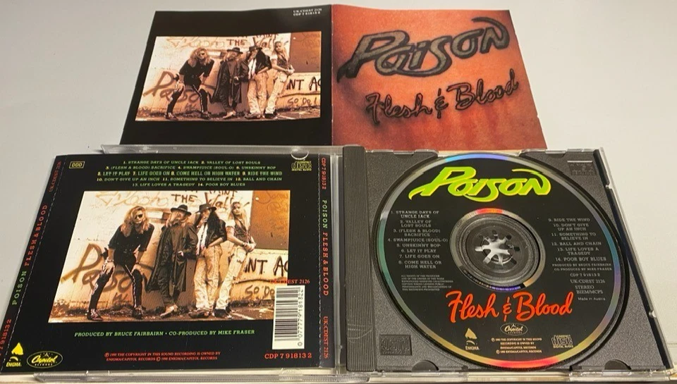 POISON - ''FLESH & BLOOD'' - GREAT US HAIR METAL CD 1990 - Bild 1 von 1