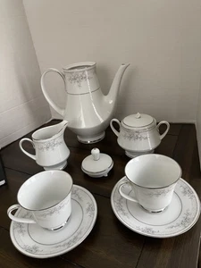 Noritake Legendary Sweet Leilani Coffee Pot 3482 Set For Two - Picture 1 of 9