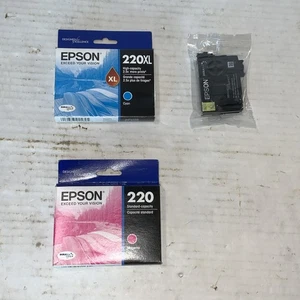 Epson 2er Set Tintenpatronen 220 Magenta und 220XL Cyan und 1 Schwarz EXP. 2021 - Bild 1 von 13