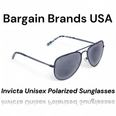 Invicta Unisex Polarized Sunglasses, Silver (IEW055-02) New! MSRP 89.00 - Image 1 of 2
