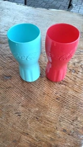 Mc Donalds Coca Cola Glas Gläser Türkis Und Rot Neu - Bild 1 von 2