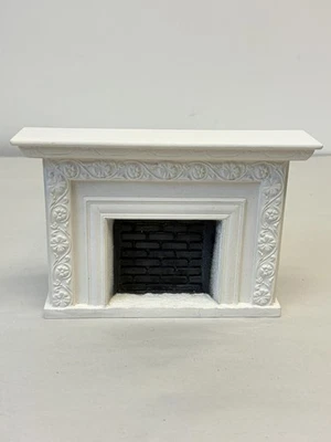 CHIMENEA MINIATURA CASA DE MUÑECAS YESO BLANCO Foto 1 de 2