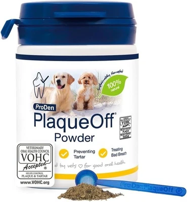 BRANDED ProDen PlaqueOff Powder Dogs & Cats - Removes Plaque Tartar & Bad Breath - 180g