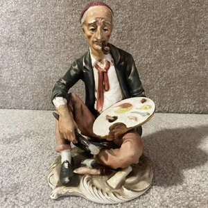 Vintage Capodimonte Porzellan italienische Maler Figur 7" hoch - Bild 1 von 8