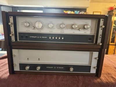 De colección 1976 Crown IC 150 A preamplificador y D 150 A amplificador par usado en excelente estado Foto 1 de 4