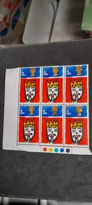 GB REINA ISABEL II 1966 BLOQUE DE 6 SELLOS DE NAVIDAD M/N/H CON SEMÁFOROS Foto 1 de 2