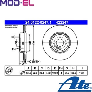 2x BRAKE DISC 24.0122-0247.1 FOR MINI N14B16AB/B16A N18B16A 1.6L 4cyl - Picture 1 of 7