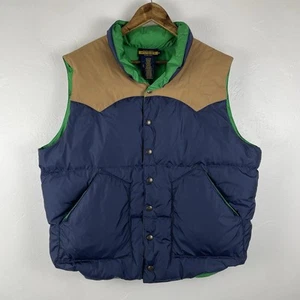 Ralph Lauren Rugby Quilted Puffer Down Vest Jacket Mens XL Blue Hunting Shooting - Picture 1 of 19
