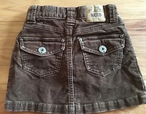 The Children’s Place Girl's Brown Corduroy Skort/Skirt w/Adjustable Tabs Size 4 - Picture 1 of 4