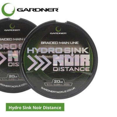 Gardner Tackle Hydro Sink Noir Distance Braided Mainline - Carp Coarse Fishing - Image 1 of 4