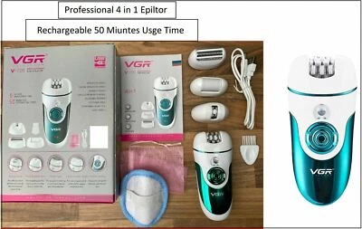 VGR Depiladora para mujeres inalámbrica recargable dama cuerpo facial depilación afeitadora
