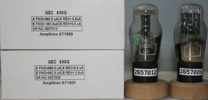 6X5G CV573 GEC Foil getter audio rectifier tube Amplitrex tested Qty 1Match Pair - Picture 1 of 6