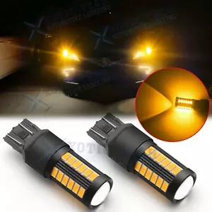 LED Front Turn Signal Light Bulb Amber 7443 7440 for Toyota Camry RAV4 2010-2020 - Picture 1 of 12