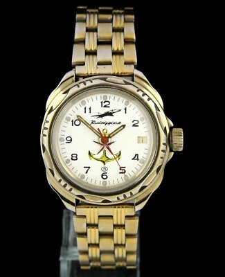 Reloj Pulsera Mecánico Militar Soviético VOSTOK Commander 2414A 17 Joyas REVISADO Foto 1 de 4