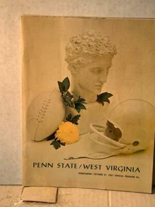 PENN STATE VS WEST VIRGINIA COLLEGE FOOTBALL PROGRAM 10/1/1967 - Picture 1 of 1