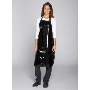 BLACK Barber Hair Stylist Groomer Water Proof Stain Repellent APRON Smock Bib - Picture 1 of 2