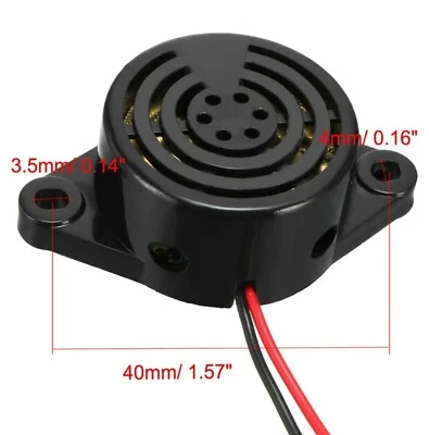 2 Pz. BUZZER CICALINO ALLARME continuo 95 db 3-24V 5 12V 24V cablato con fili - Immagine 1 di 3