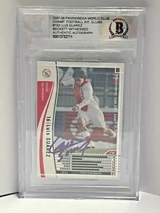 2007-08 Luis Suarez Signed Panini Sega WCCF #192 Beckett Witnessed Graded 10 - Picture 1 of 1