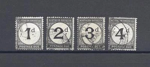 RHODESIA DEL NORTE 1929/52 SG D1/D4 USADO - Imagen 1 de 1