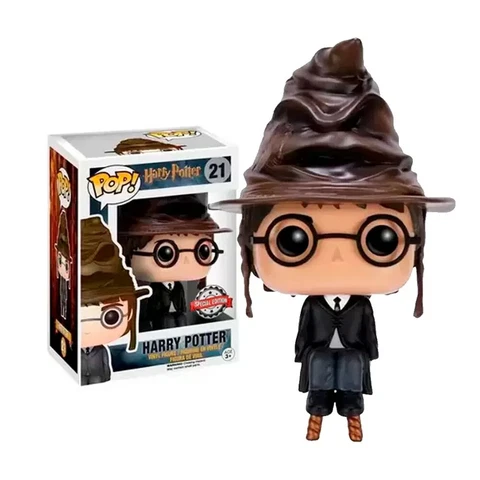 Funko Pop Harry Potter w/ Sorting Hat Figure w/ Protector (SPECIAL EDITION) Cover