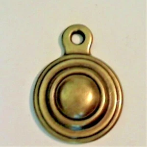 BED BOLT COVERS  ANTIQUE SOLID BRASS - SET OF TWO  MFG. by KELLER BRASS CO. - Picture 1 of 2