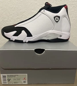 2024 Nike Air Jordan 14 Retro Black Toe 487471-160 Mens Size 9.5 - Picture 1 of 6