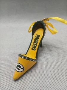 Green Bay Packers Shoe ornament Christmas Mini Decorative high heeled NFL - Picture 1 of 2