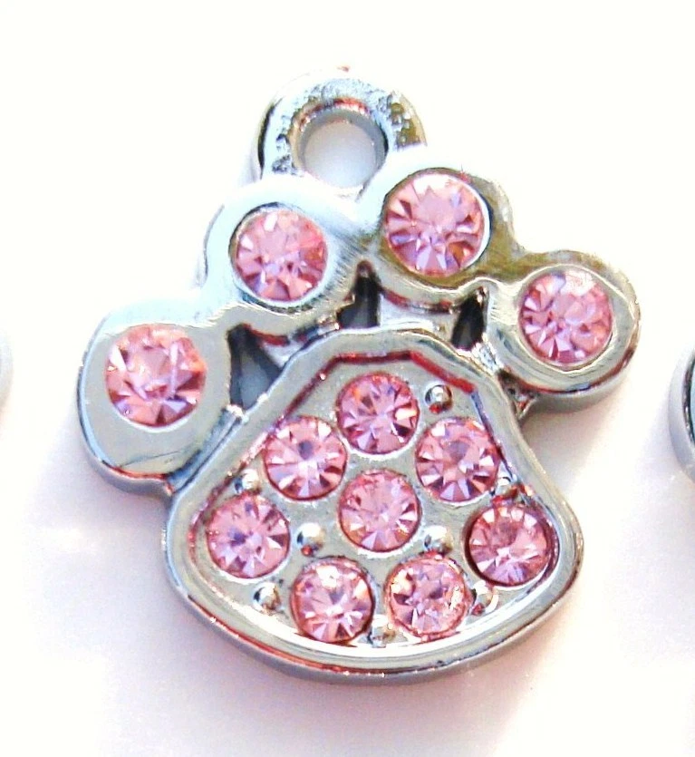 10 水晶水钻狗爪镀银小饰品/挂饰/玻璃/头 K1 颜色 — 第 1/1 张图片