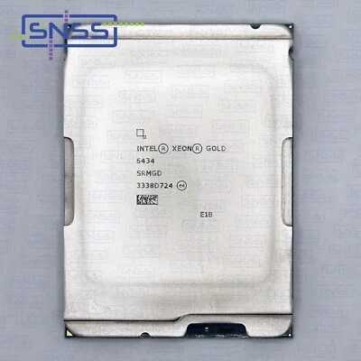 INTEL XEON GOLD 6434 8 CORE 3.70GHz 22.5MB PROCESSOR CPU SRMGD EX VAT £1329 - Image 1 of 2