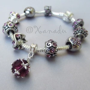 Juni Geburtsstein Lavendel Alexandrit Europäisches Bettelarmband für Juni Geburtstage - Bild 1 von 5