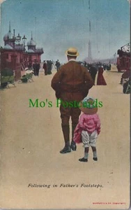 Bamforth Postcard - Children - Following in Father's Footsteps RS29148 - Picture 1 of 2