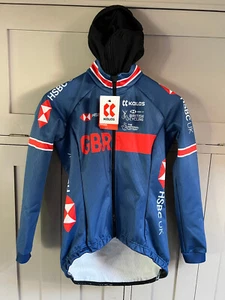 Kalas Team GBR Pro 78 ladies hooded cycle jacket | Blue/Red | Small | New - Picture 1 of 7