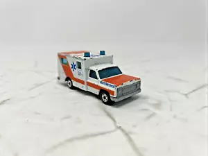 Vintage 1977 Matchbox Ambulance Diecast Metal Truck Dial 911 Emergency Toy Car - Picture 1 of 12