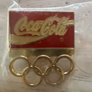 Atlanta 1996 Coca-Cola Olympic Rings Olympic Pin. VTG - Picture 1 of 8
