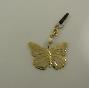Butterfly cell phone fits Ipad charm ear cap dust plug  - Picture 1 of 5