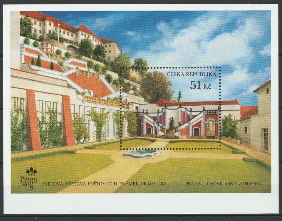 República Tcheca 2008 Parques, Ledeburk Garden bloco sem marca de charneira - Imagem 1 de 1