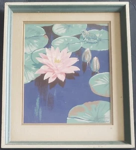 A.J. CASSON 1898-1992 CANADÁ GRUPO DE 7 FIRMADOS ESTANQUE NENÚFARES IMPRESIÓN EATON'S - Imagen 1 de 4