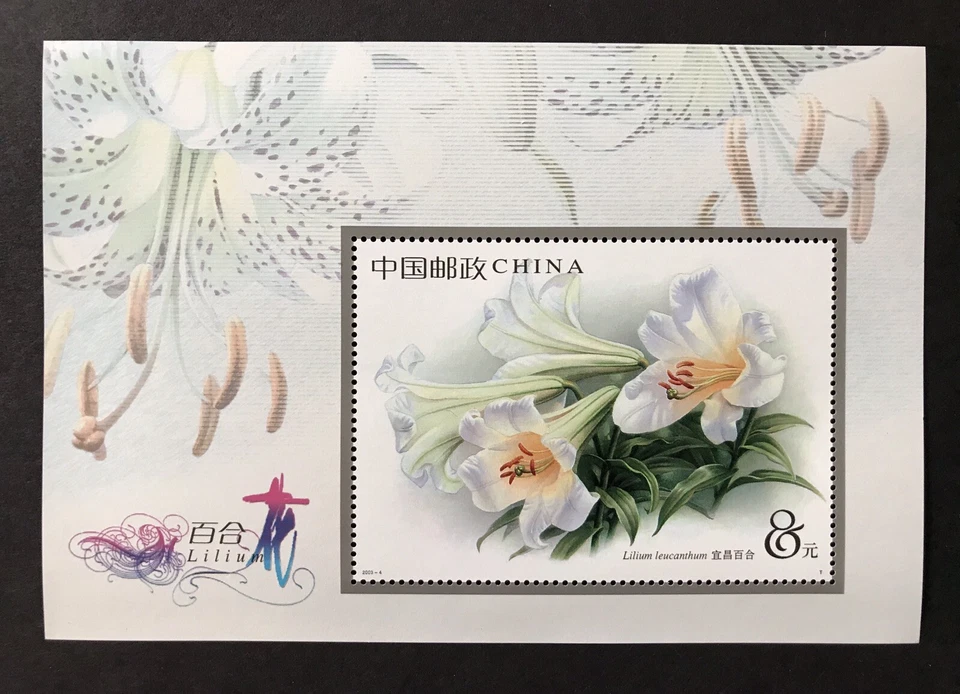 CHINA PRC 2003-4 MNH LILIUM SOUVENIR SHEET FLOWER STAMPS LILY GARDEN SS PLANT - Image 1 of 1
