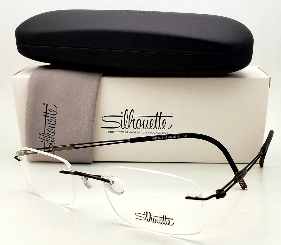 Silhouette Eyeglasses 5521 FA 6140 TITAN Next Generation Brown Titanium Frames