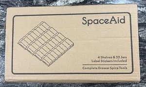 SpaceAid Gewürzglas Set; 32 Gläser, 386 Etiketten, Kreidemarker & Trichter - NEU - Bild 1 von 5