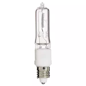 Satco S3181 500Q/CL 500W Watt 120V T4 Mini Candelabra E11 Clear 2900K Warm White - Picture 1 of 8