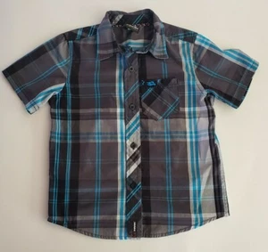 Toddler Tony Hawk Black Blue And Gray Short Sleeve Button Down Sz 4 - Picture 1 of 2