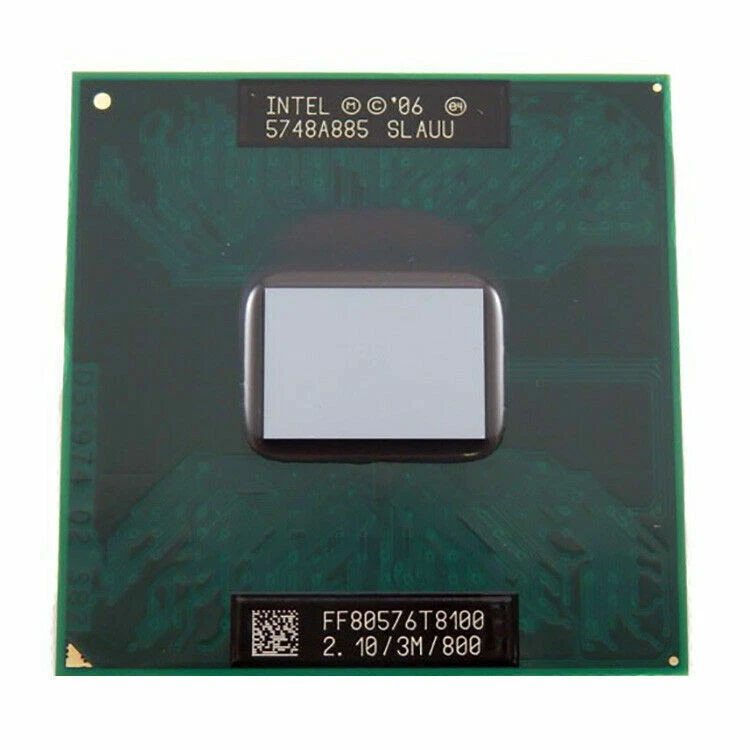 2PCS Intel Core 2 Duo T8100 CPU 2.1GHZ 800MHZ SLAYP Socket 479 Laptop Processpor - Image 1 of 1