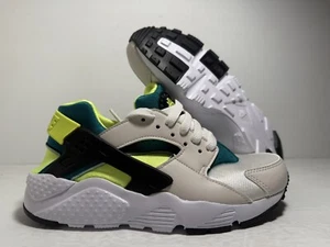 New Nike Huarache Run Low Bright Spruce Volt - 654275-045 Youth Size 4-7 - Picture 1 of 5